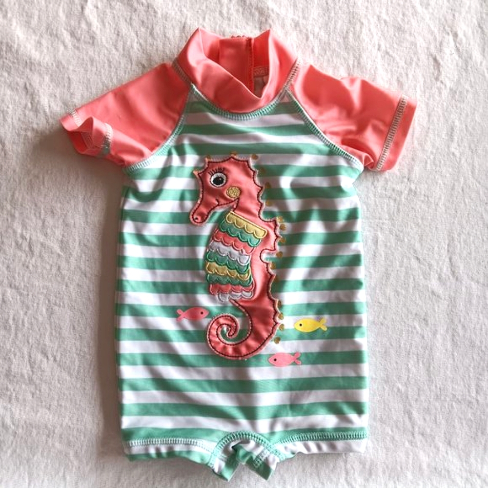 Wetsuit Club Baby Girl Size 3M Swimsuit Summer Onesies Bundle Kids Beach